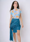 Rose Denim Skirt