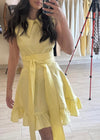 Yellow Linen Mini Dress