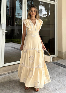  Golden Maxi Dress