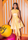 Yellow Linen Mini Dress