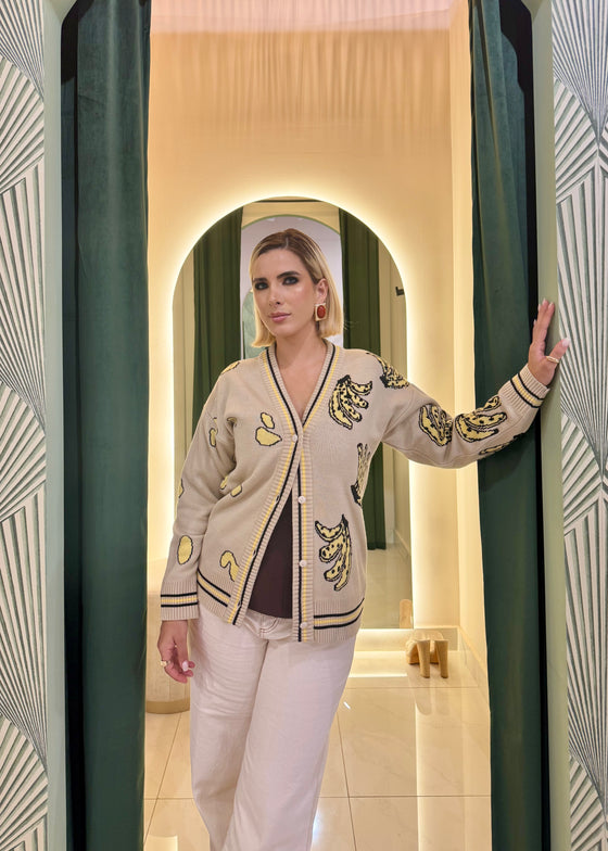 LE BANANE BEIGE CARDIGAN